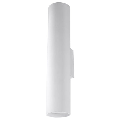 Applique Murale Long Cylindre Blanche en Acier