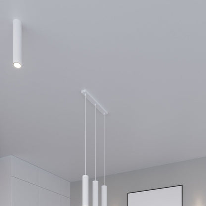 Applique Murale Long Cylindre Blanche en Acier