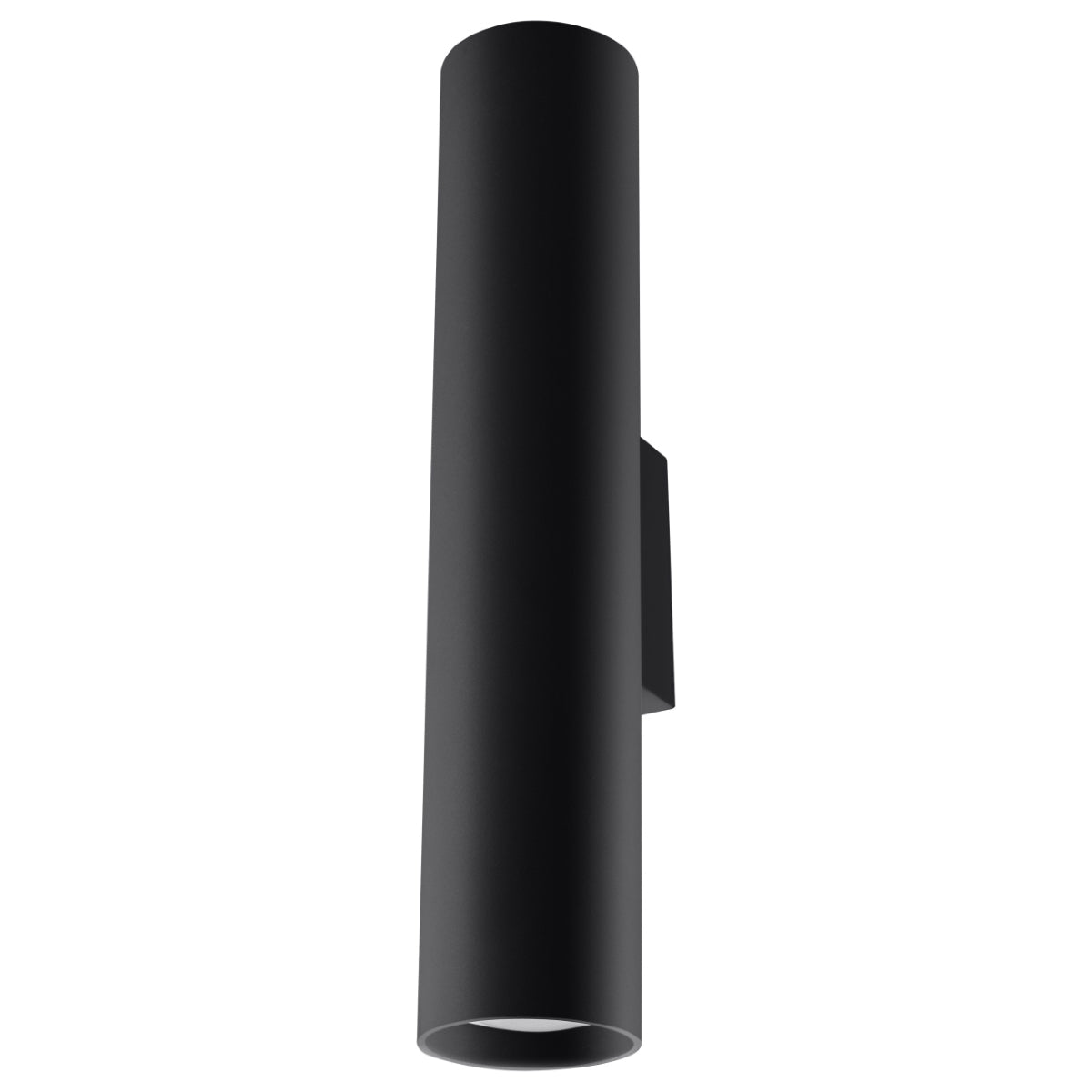 Applique Murale Long Cylindre Noire en Acier