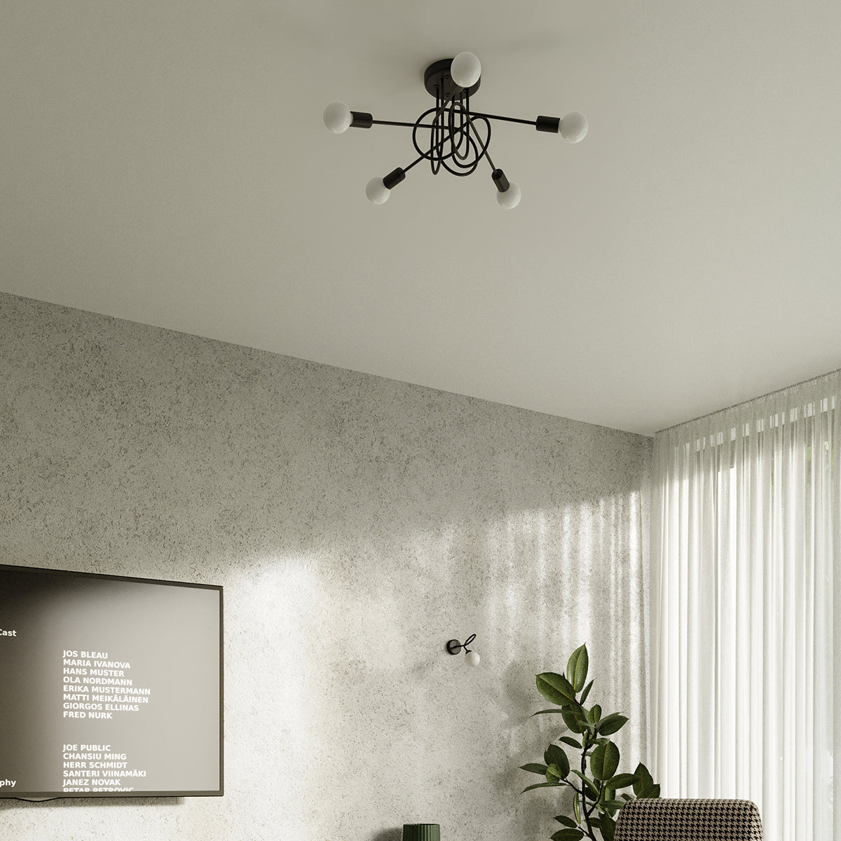 Applique Loop Moderne Noire