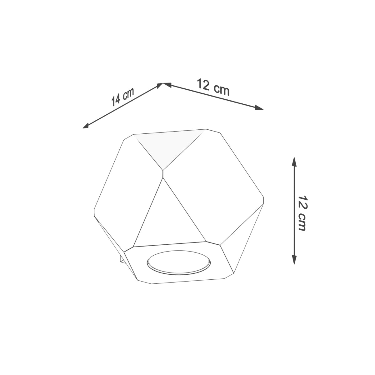 Applique Multi-Facettes Bois Naturel Design Géométrique
