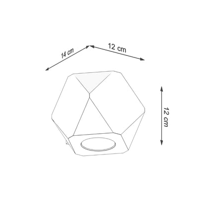 Applique Multi-Facettes Bois Naturel Design Géométrique