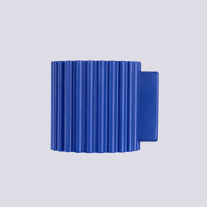 Applique Murale Aura Aluminium Cannelé Bleu Outremer