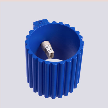 Applique Murale Aura Aluminium Cannelé Bleu Outremer