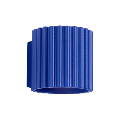 Applique Murale Aura Aluminium Cannelé Bleu Outremer
