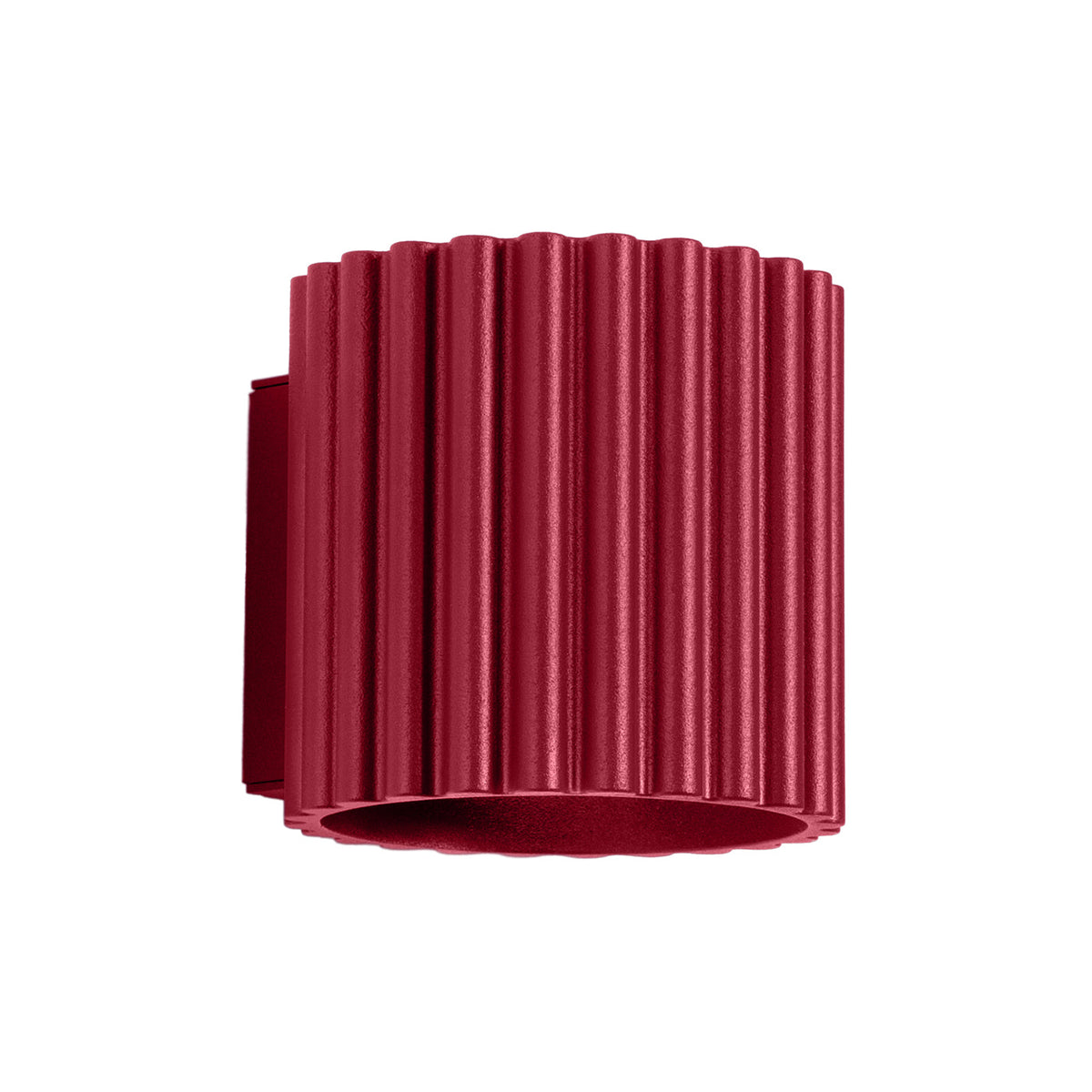 Applique Murale Aura Aluminium Cannelé Bordeaux