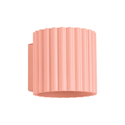 Applique Murale Aura Aluminium Cannelé Pêche