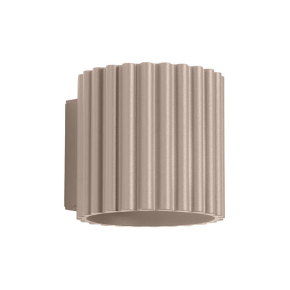 Applique Murale Aura Aluminium Cannelé Taupe