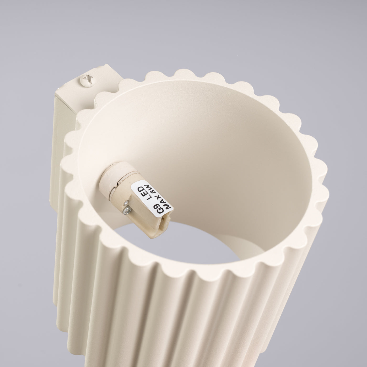 Applique Murale Aura Aluminium Cannelé Beige