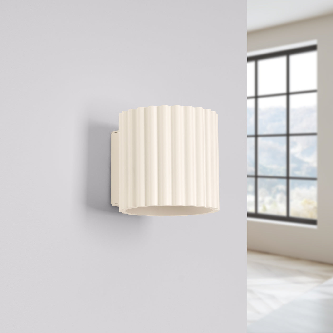 Applique Murale Aura Aluminium Cannelé Beige