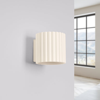 Applique Murale Aura Aluminium Cannelé Beige