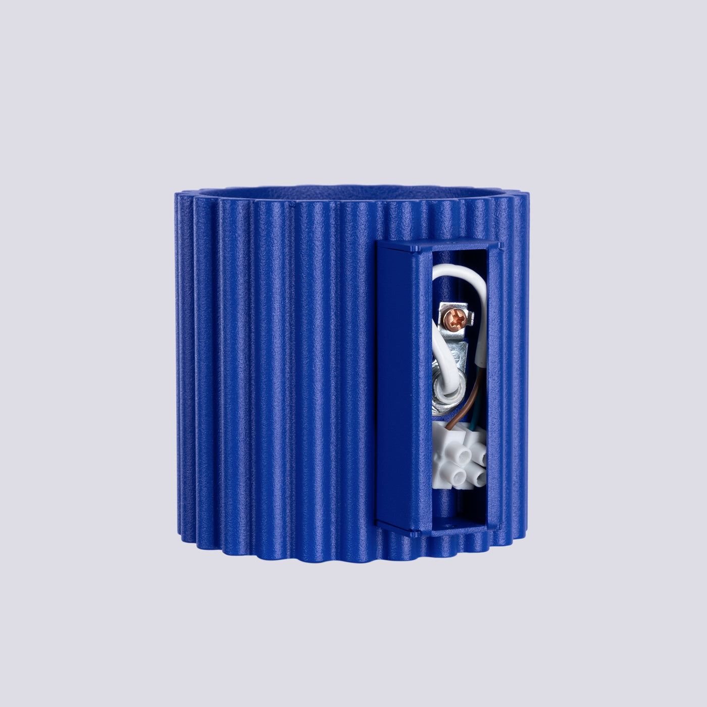 Applique Murale Aura Aluminium Cannelé Bleu Outremer