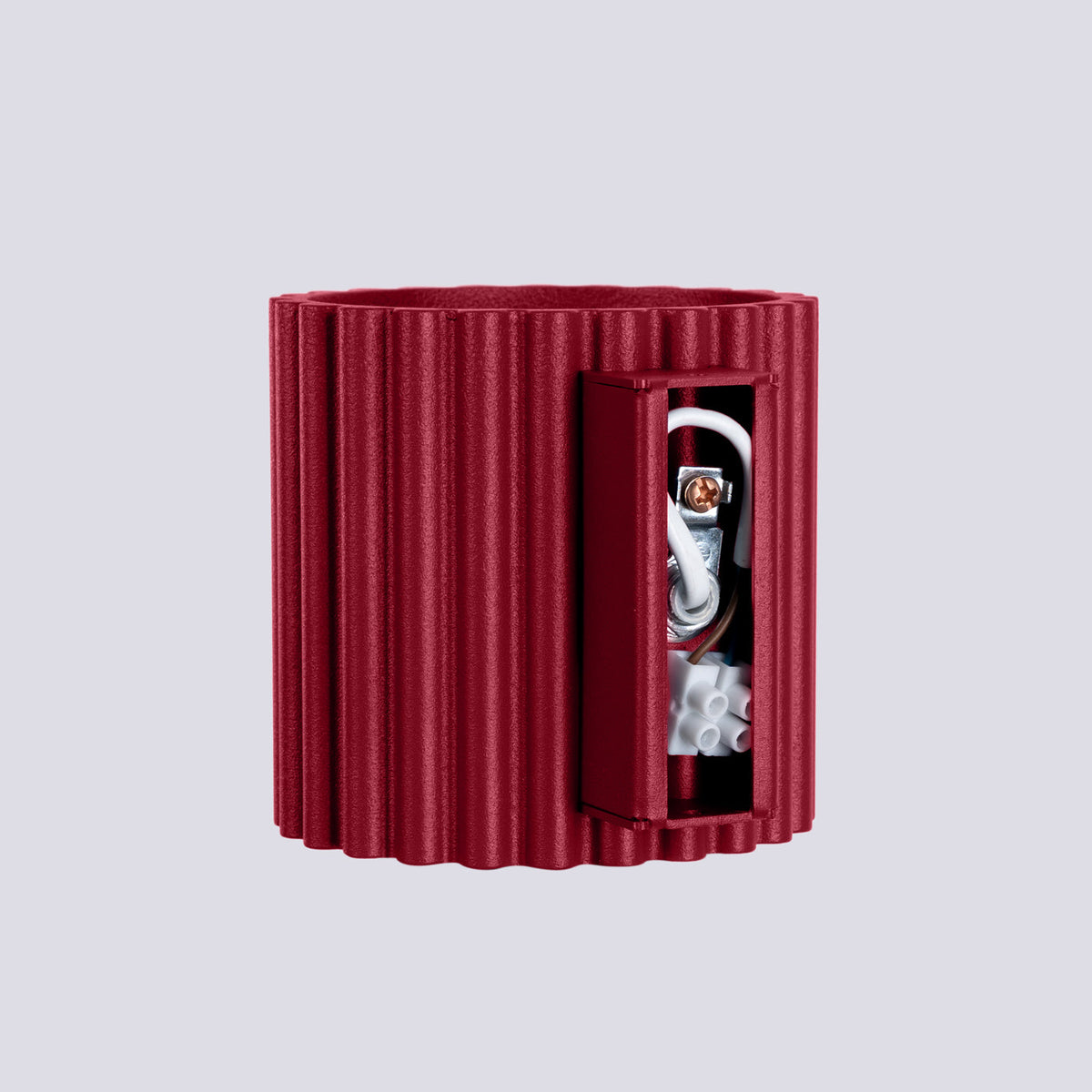 Applique Murale Aura Aluminium Cannelé Bordeaux