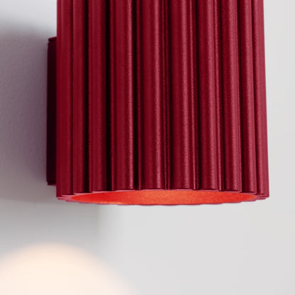 Applique Murale Aura Aluminium Cannelé Bordeaux