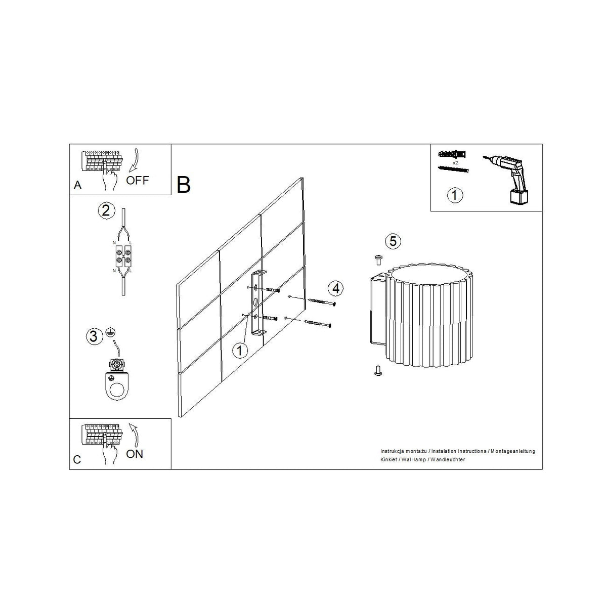 Applique Murale Aura Aluminium Cannelé Bordeaux