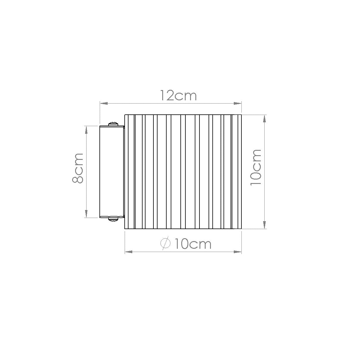 Applique Murale Aura Aluminium Cannelé Bordeaux