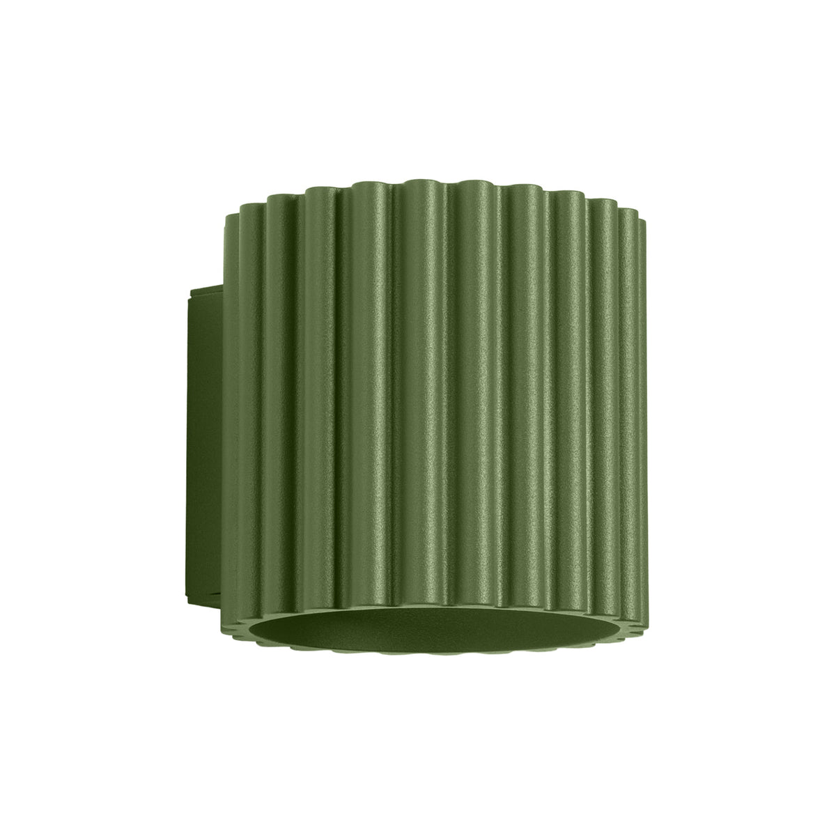 Applique Murale Aura Aluminium Cannelé Vert Olive