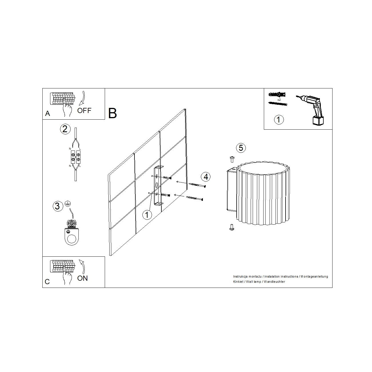 Applique Murale Aura Aluminium Cannelé Moka