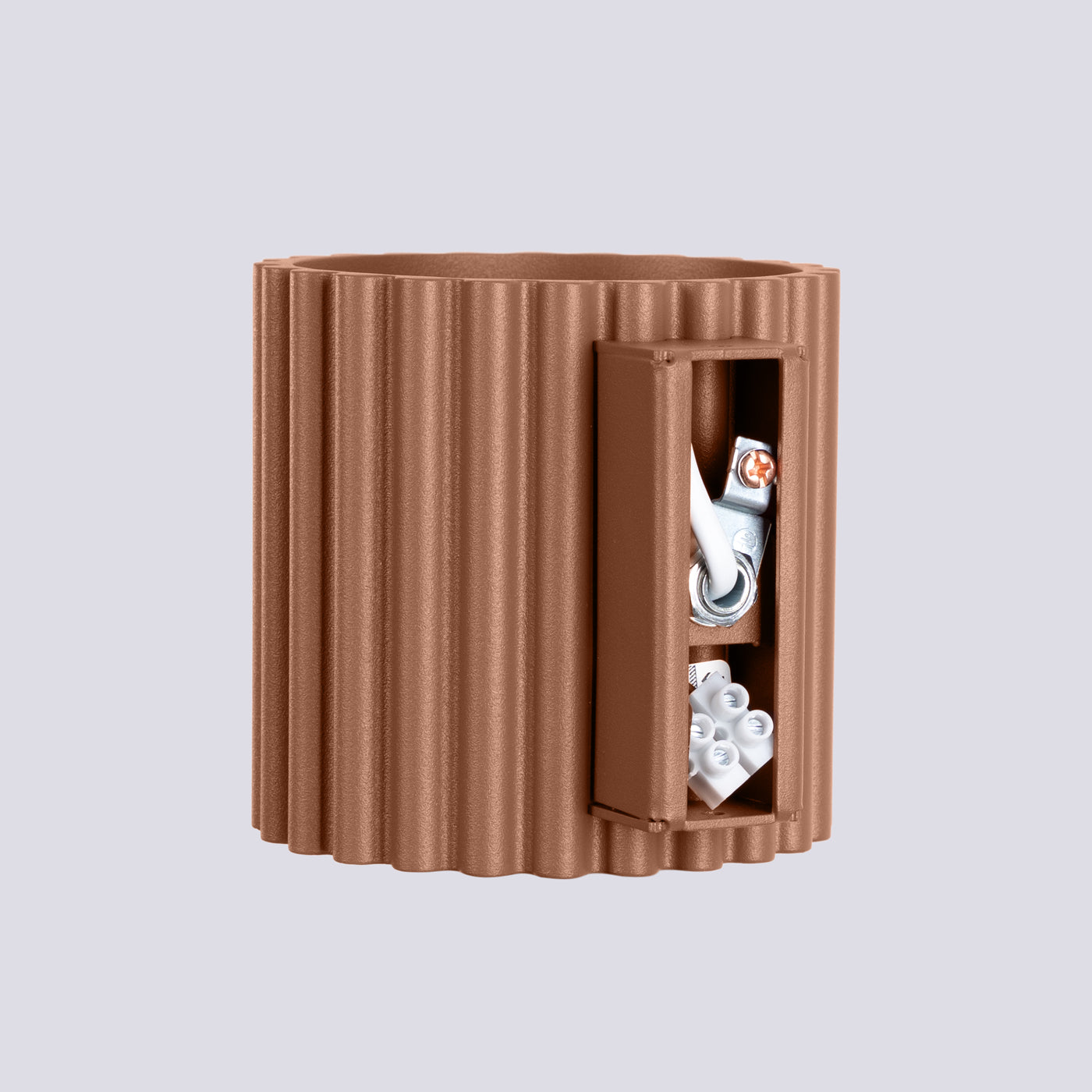Applique Murale Aura Aluminium Cannelé Moka