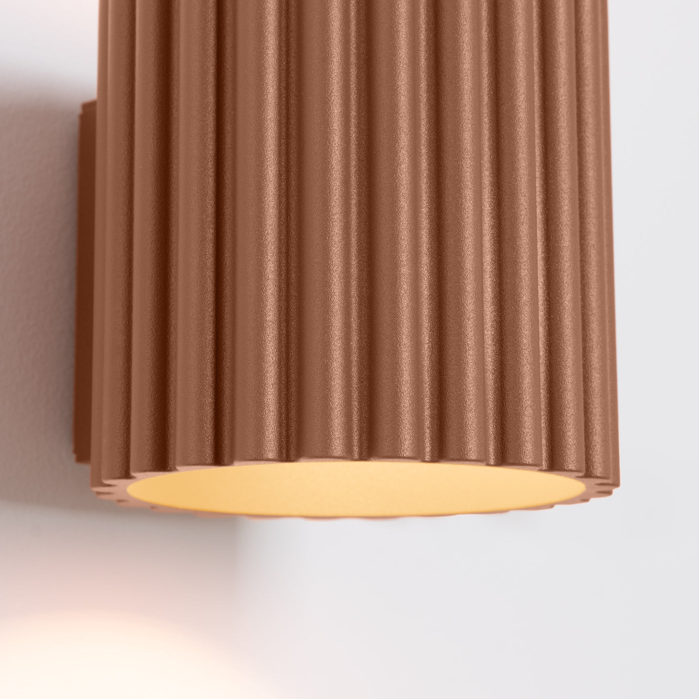 Applique Murale Aura Aluminium Cannelé Moka