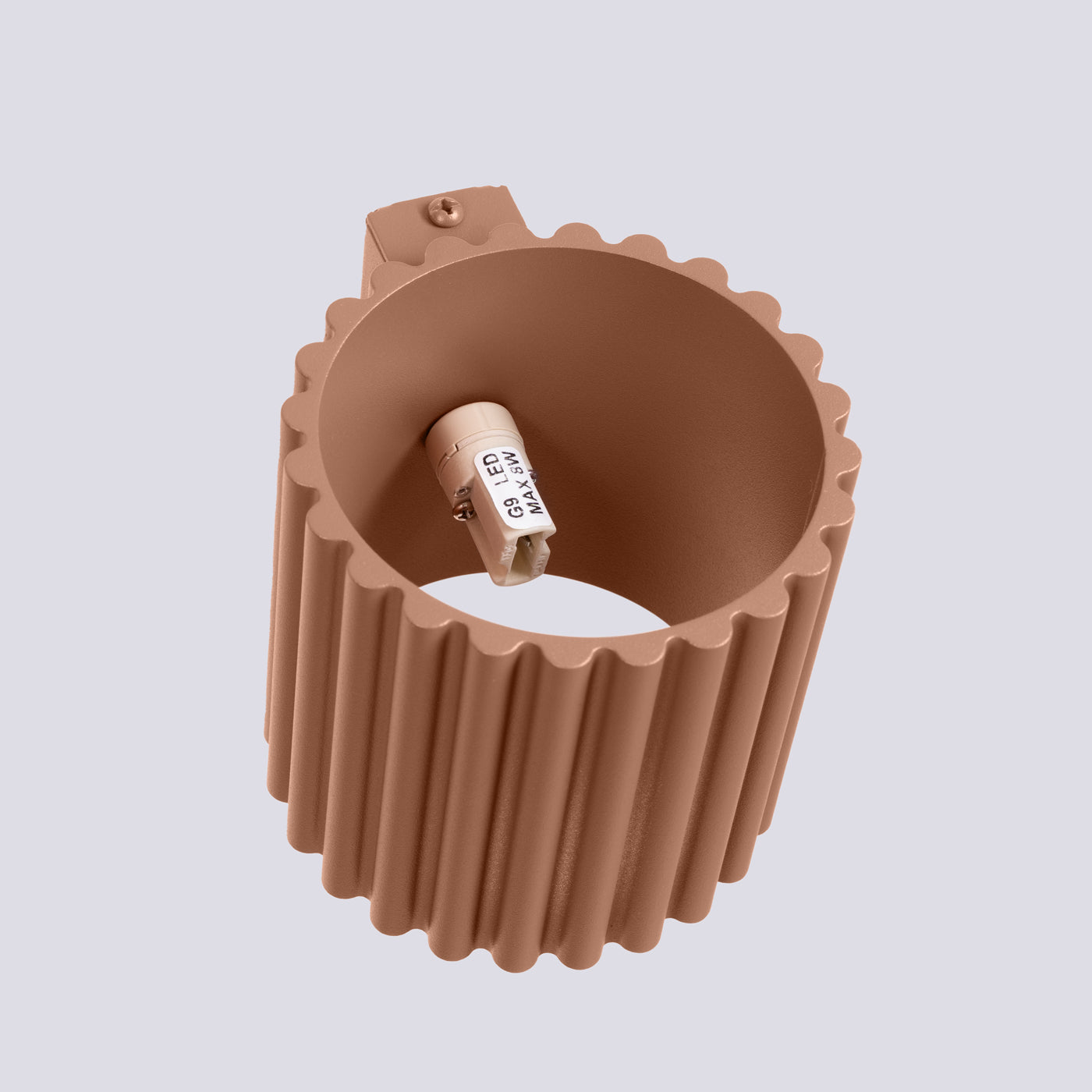 Applique Murale Aura Aluminium Cannelé Moka