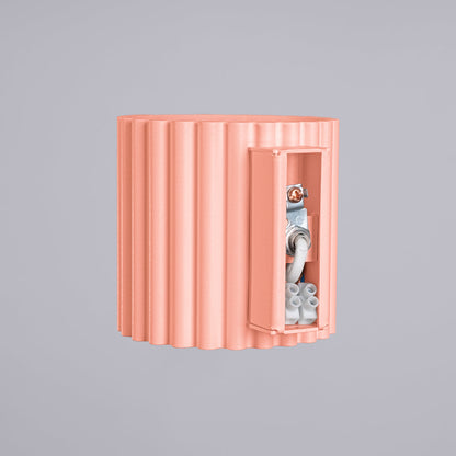 Applique Murale Aura Aluminium Cannelé Pêche
