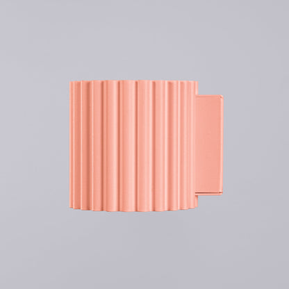 Applique Murale Aura Aluminium Cannelé Pêche