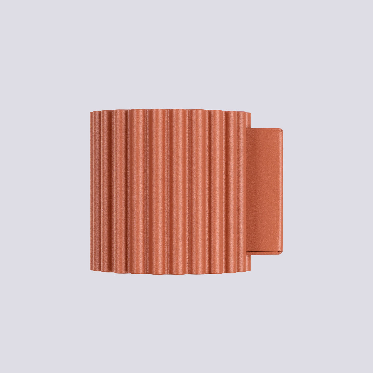 Applique Murale Aura Aluminium Cannelé Rouge Ocre