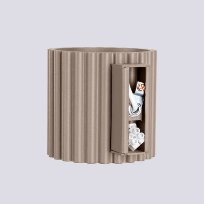 Applique Murale Aura Aluminium Cannelé Taupe
