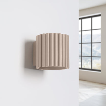 Applique Murale Aura Aluminium Cannelé Taupe