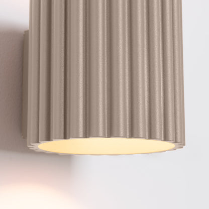 Applique Murale Aura Aluminium Cannelé Taupe