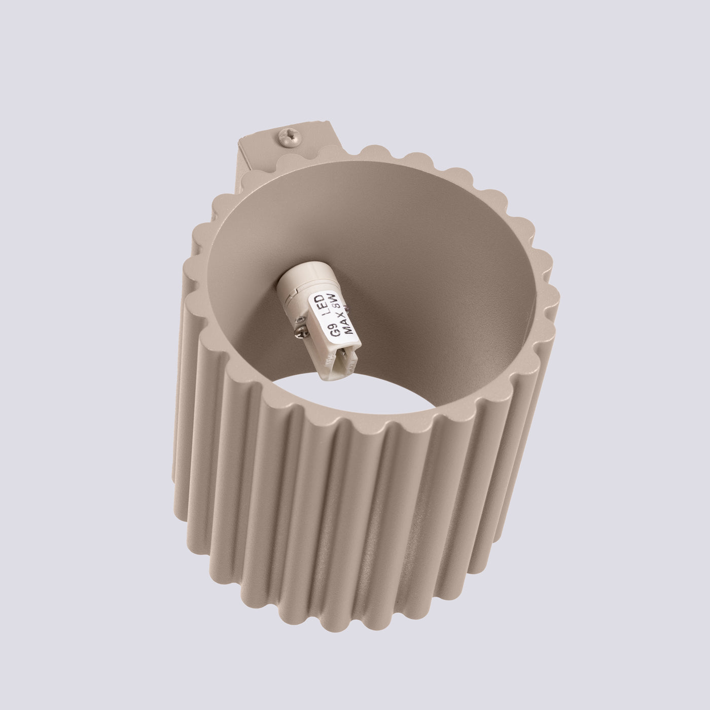 Applique Murale Aura Aluminium Cannelé Taupe
