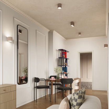 Applique Murale Aura Aluminium Cannelé Taupe