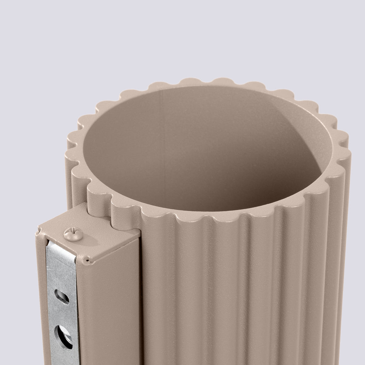 Applique Murale Aura Aluminium Cannelé Taupe