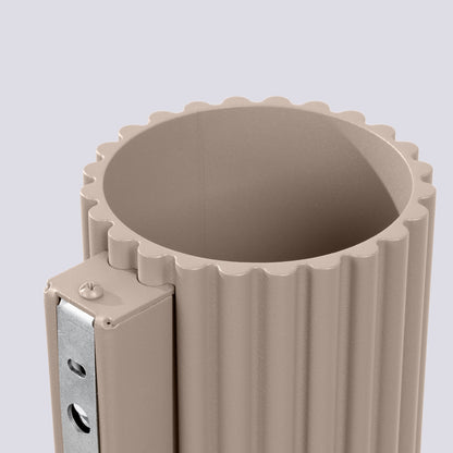 Applique Murale Aura Aluminium Cannelé Taupe