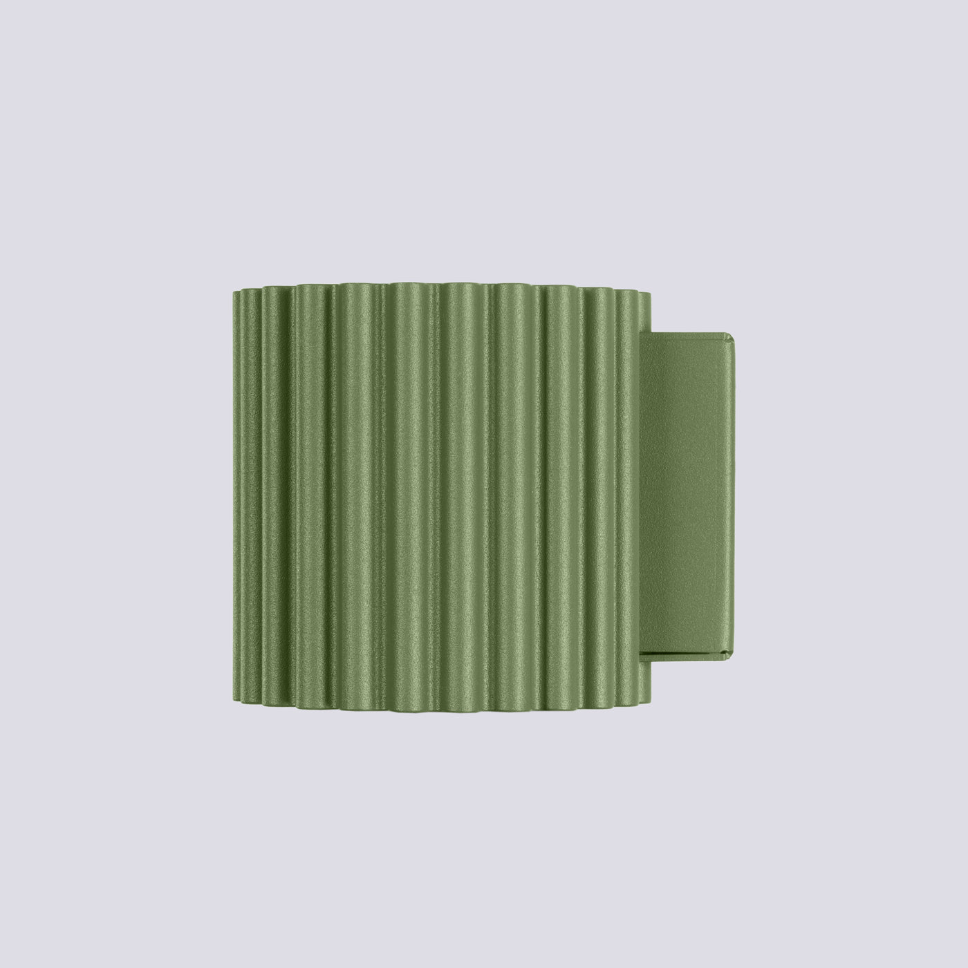 Applique Murale Aura Aluminium Cannelé Vert Olive
