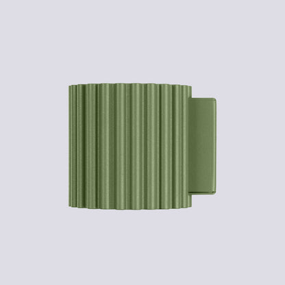 Applique Murale Aura Aluminium Cannelé Vert Olive