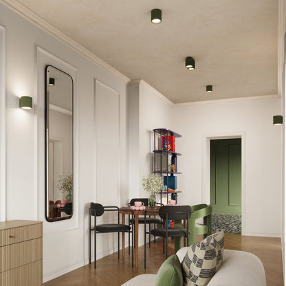 Applique Murale Aura Aluminium Cannelé Vert Olive