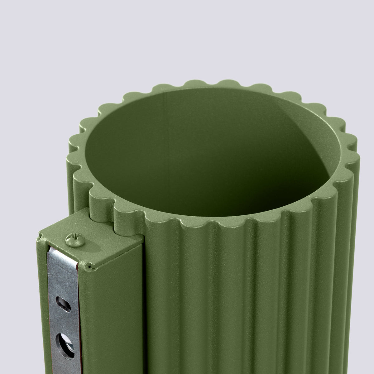 Applique Murale Aura Aluminium Cannelé Vert Olive