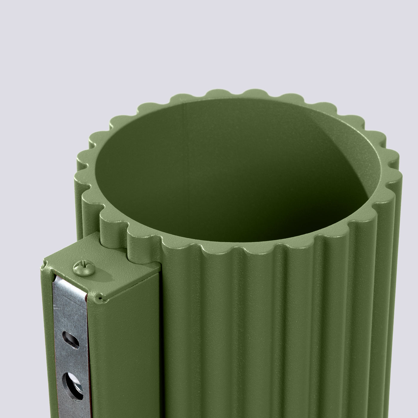 Applique Murale Aura Aluminium Cannelé Vert Olive