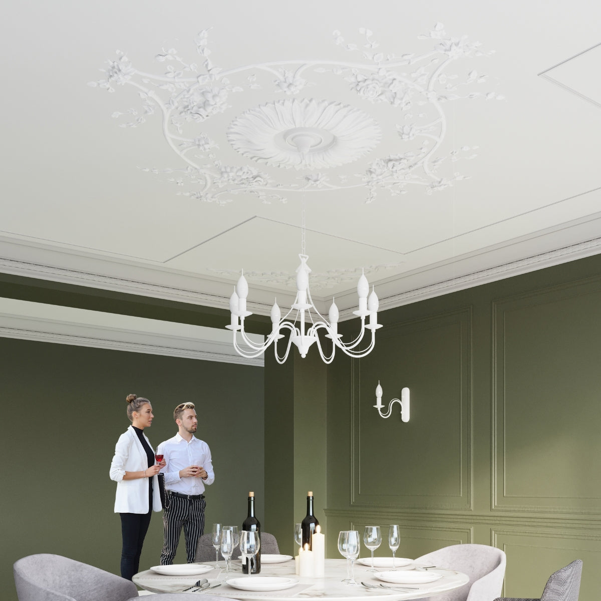 Applique Murale Bougie Moderne Blanche