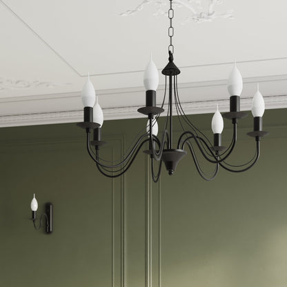Applique Murale Bougie Moderne Noire