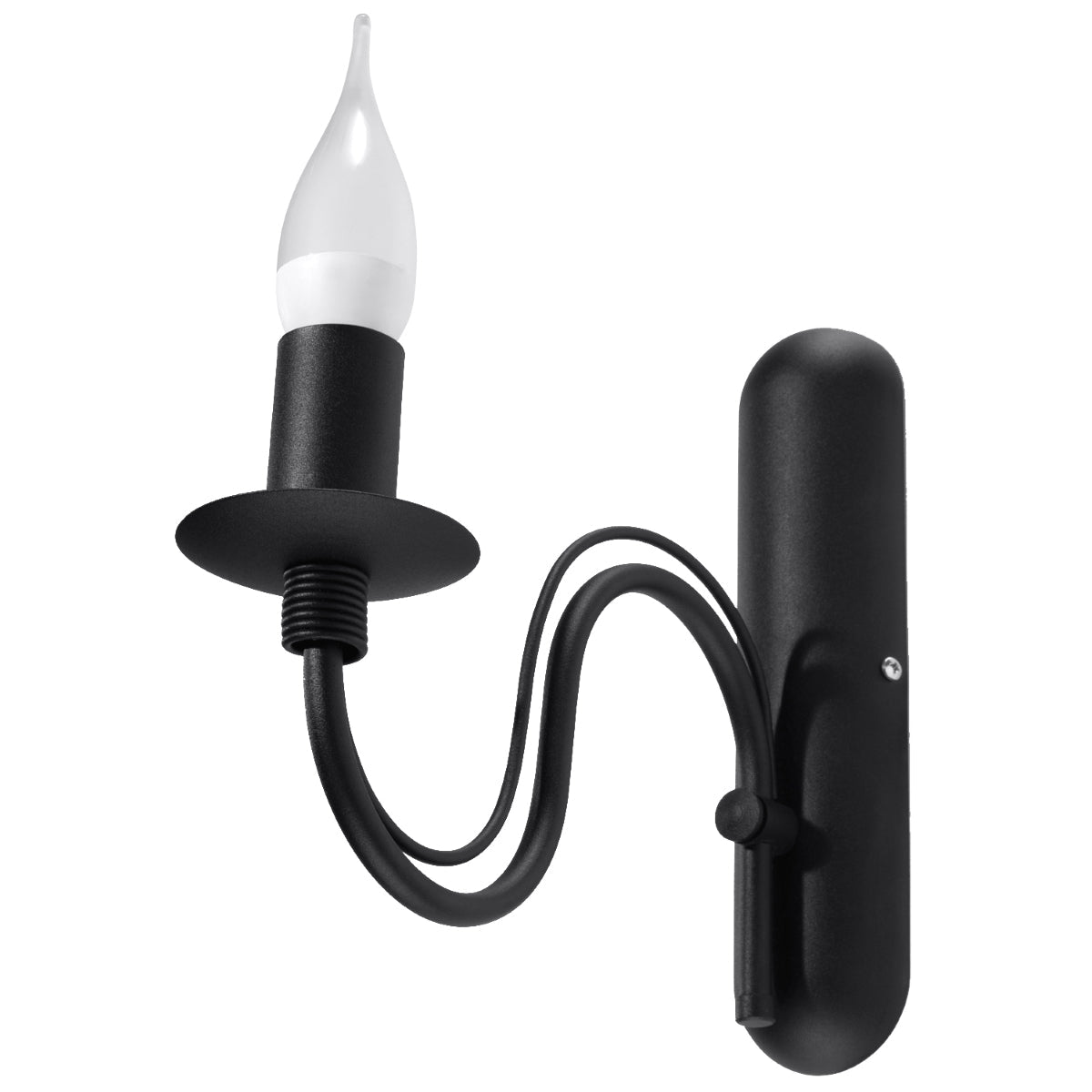 Applique Murale Bougie Moderne Noire