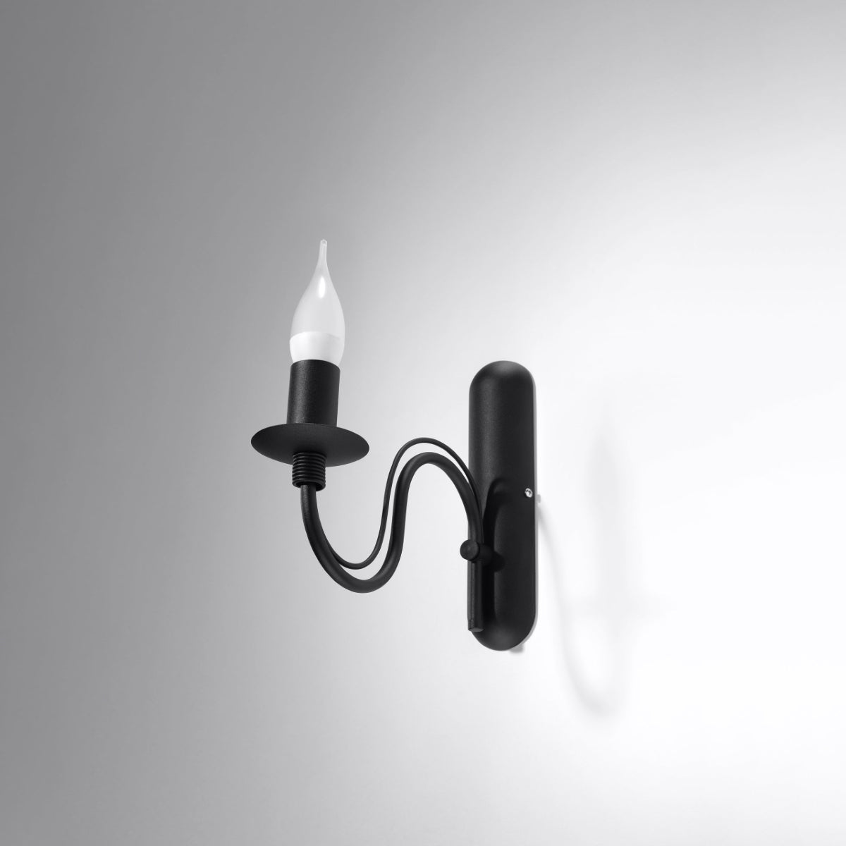 Applique Murale Bougie Moderne Noire