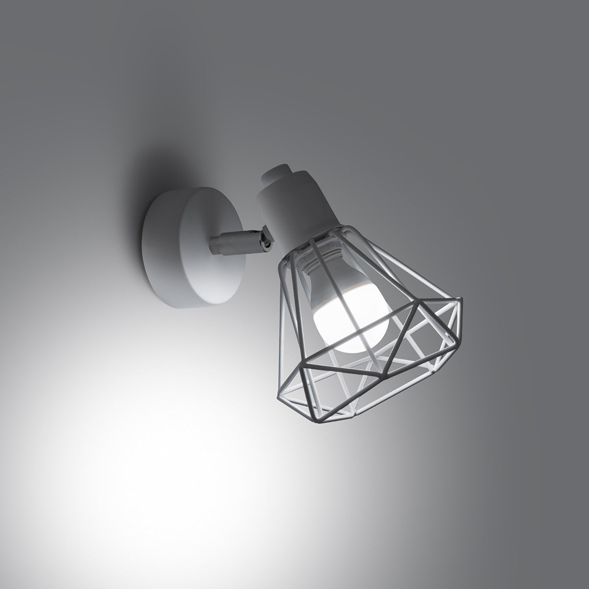 Applique Murale Orientable Cage Acier Style Industriel