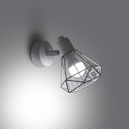 Applique Murale Orientable Cage Acier Style Industriel