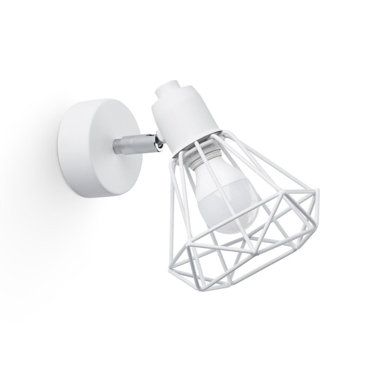 Applique Murale Orientable Cage Acier Style Industriel