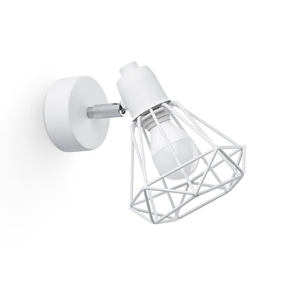 Applique Murale Orientable Cage Acier Style Industriel