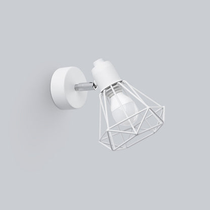 Applique Murale Orientable Cage Acier Style Industriel