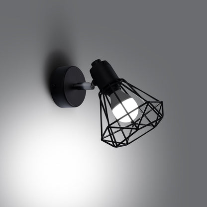 Applique Murale Orientable Cage Acier Style Industriel